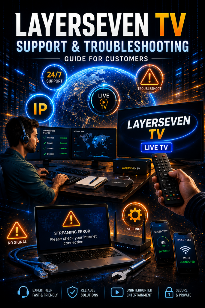 Customer support and troubleshooting tips for Layerseven TV to resolve buffering and connection problems easily